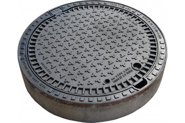 Люк каналізаційний СТ(E600), 60 тонн, високоміцний чавун з демпфером